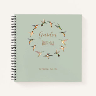 Diario de jardín de colibríes personalizado