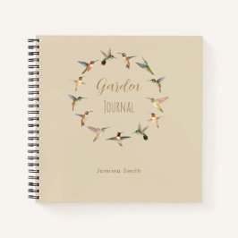 Diario de jardín de colibríes personalizado