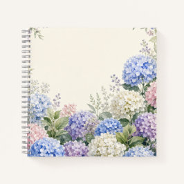 Diario de jardín de hortensias en acuarela