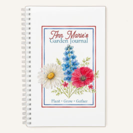 Diario de Jardín Personalizado | Acuarela Floral