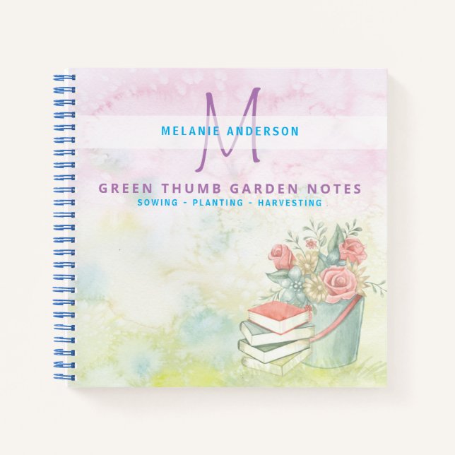 Diario de jardinería de planta en maceta de jardín (Anverso)