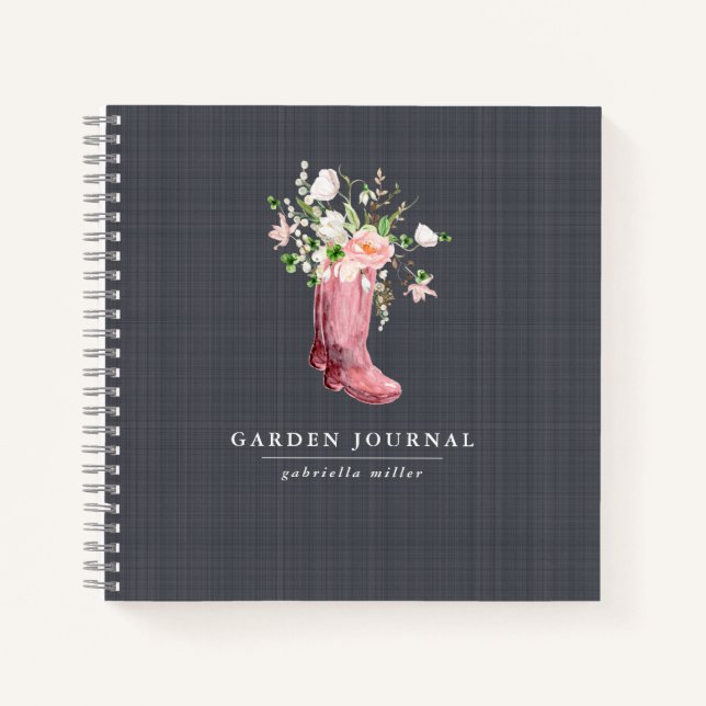 Diario de jardinería floral personalizada (Anverso)