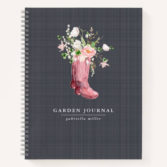 Diario de jardinería floral personalizada (Anverso)