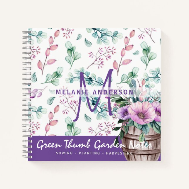 Diario de Jardinería Jardín Floral de Menta Púrpur (Anverso)