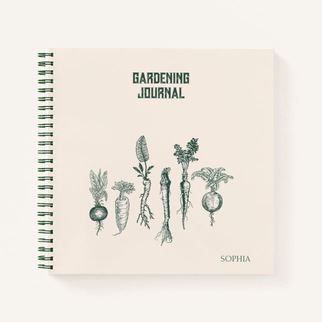 Diario de jardinería personalizado (Anverso)