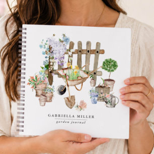 Diario de jardinería personalizado caprichoso
