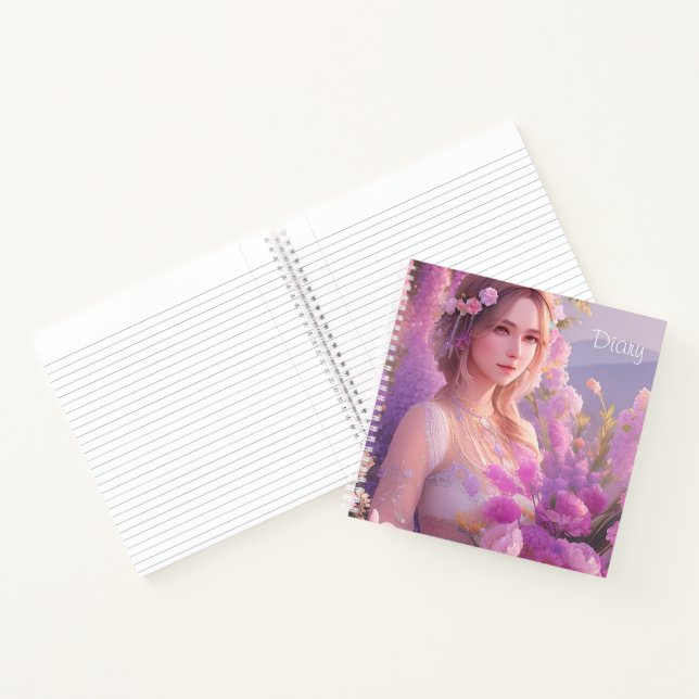 Diario de Lavender Diario Hardcover Journal (Interior)