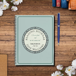 Diario de lectura personalizada de Book Lover Blue