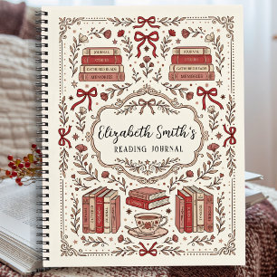 Diario de Lectura Personalizado Vintage Coquette