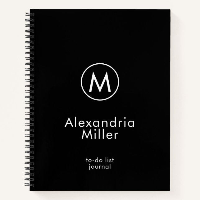 Diario de lista de tareas pendientes de monograma  (Anverso)