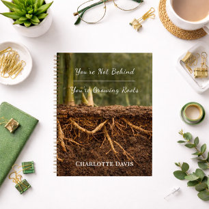 Diario de motivación de bambú para mujeres de nego