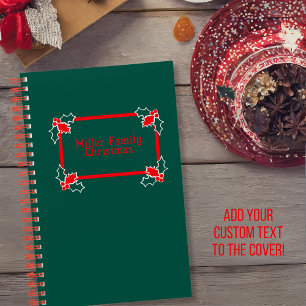 Diario de Navidades familiares Green & Red Holly R