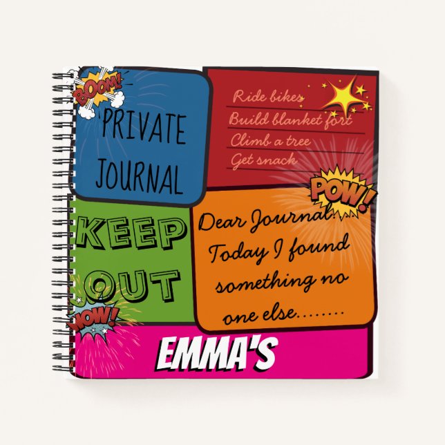 Diario de niños del libro de historietas (Anverso)