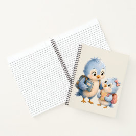 Diario de notas de hermanos pájaros lindos
