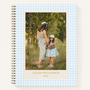 Diario de notas personalizadas con foto de gingham