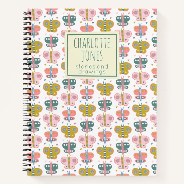 Diario de noticias personalizado sobre mariposas r (Anverso)