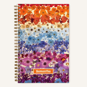 Diario de Ombre de Flor Presionado de Vintage Pers