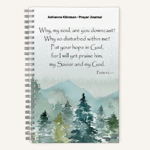 Diario de oración Biblia Verse Mountains
