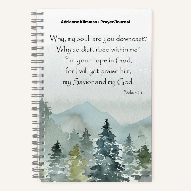 Diario de oración Biblia Verse Mountains (Anverso)