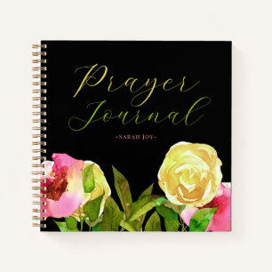 Diario de oraciones florales de acuarela