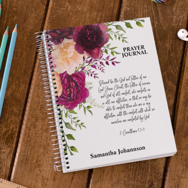 Diario de oraciones florales de la Biblia Verse Bu (Subido por el creador)