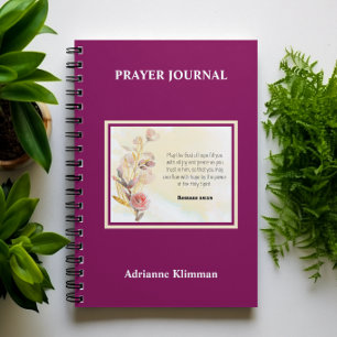 Diario de oraciones florales de versículos bíblico