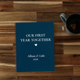 Diario de parejas personalizado "Nuestro primer añ