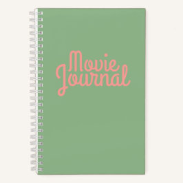 Diario de película personalizado | Verde y rosa