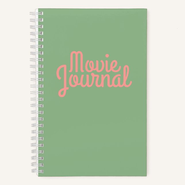 Diario de película personalizado | Verde y rosa (Anverso)