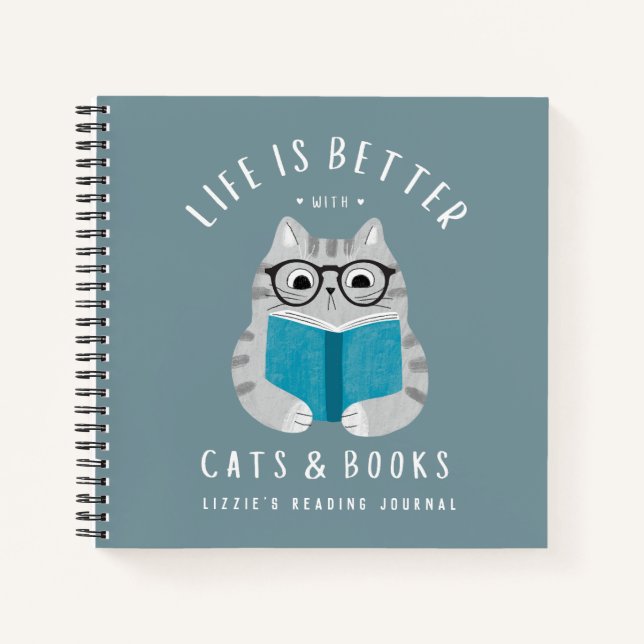 Diario de Personalizado de lectura de libros más i (Anverso)