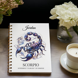 Diario de Personalizado de Scorpio de color de agu