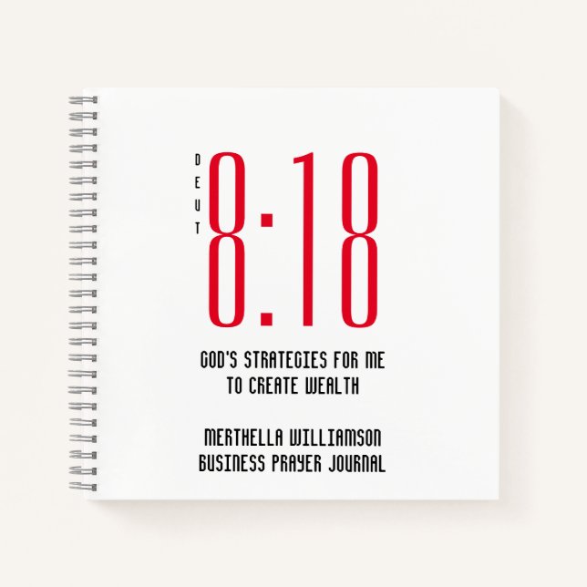 Diario de plegarias de negocios personalizadas DEU (Anverso)