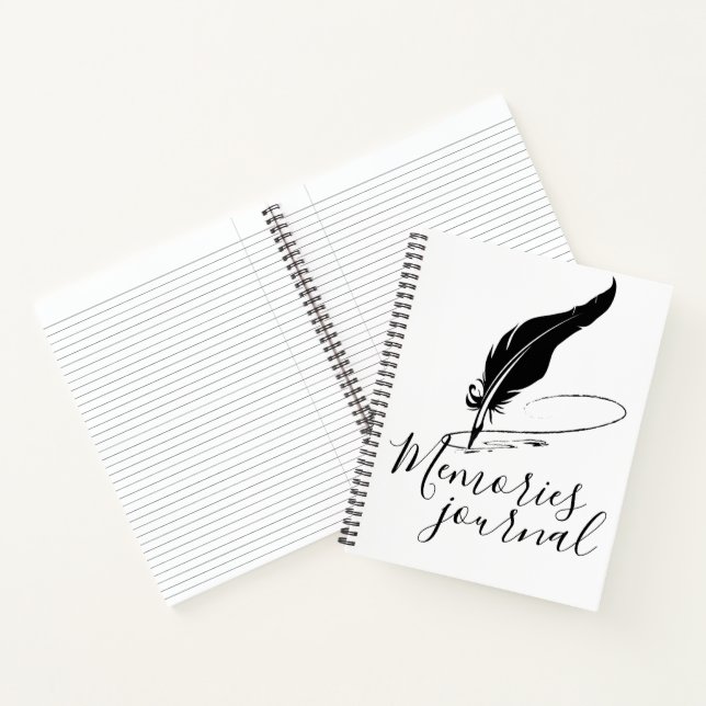 Diario de pluma de ave personalizada (Interior)