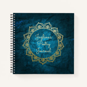 Diario de poesía personalizado Gold Mandala
