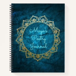 Diario de poesía personalizado Gold Mandala