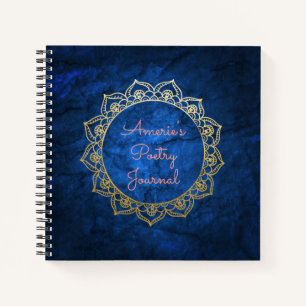 Diario de poesía personalizado Gold Mandala