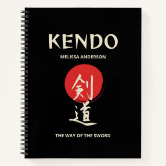 Diario de Practicante de Kendo Vintage Rojo Negro