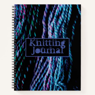 Diario de punto Yarn Lana Handspun azul púrpura