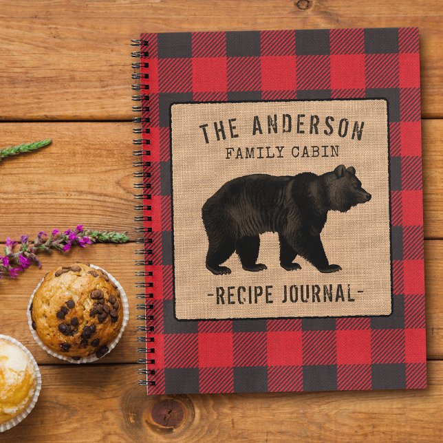 Diario de Receta de Plata de Buffalo Rojo para Cab (Several sizes and page designs to choose from)