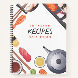 Diario de recetas de Personalizable de cocina japo
