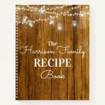 Diario de recetas Rustic Wood & Lights