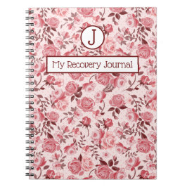 Diario de recuperación Cuaderno de rosas rosadas