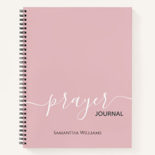 Diario de Rubor Pink Script Prayer