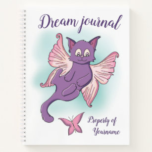 Diario de Sueño de Gato Púrpura Fairy