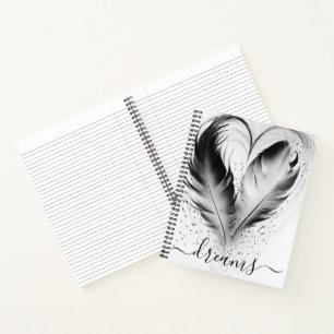 Diario de Sueños Corazón de Pluma Personalizable