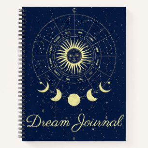 Diario de Sueños Fases Lunares Sol Celestial Zodia