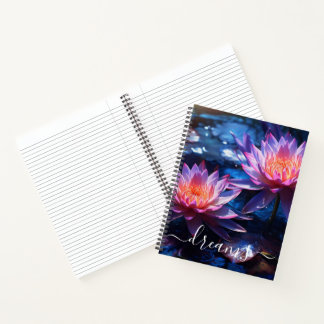 Diario de Sueños Flores Bonitas Personalizado