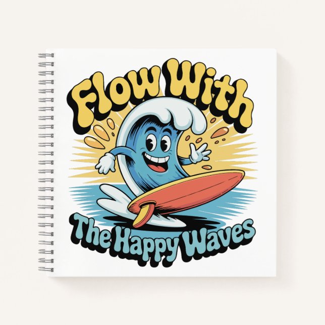 Diario de surf Flow With The Happy Waves (Anverso)