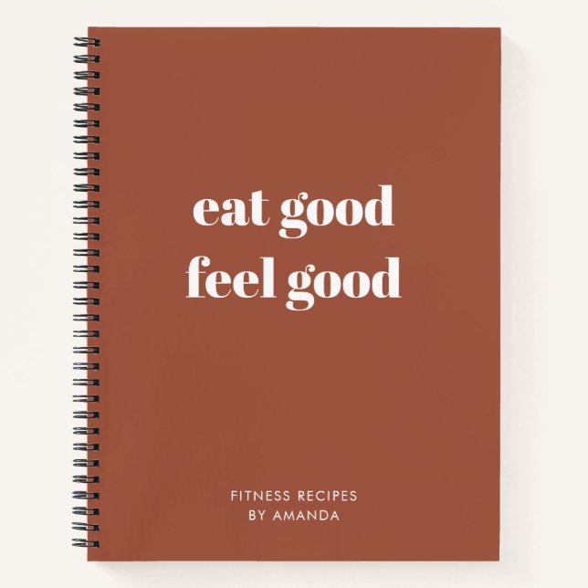 Diario de Terracota Moderno Recetas de Fitness Sal (Anverso)