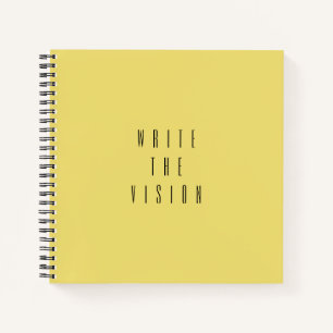Diario de tipografía amarillo 'Write The Vision'